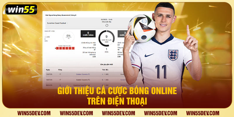 Cá Cược Bóng Online Trên Điện Thoại Dễ Dàng Cùng Win55 Giới thiệu cá cược bóng online trên điện thoại