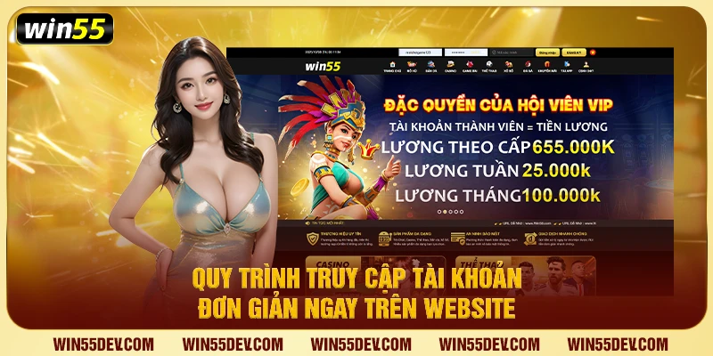 Quy trình truy cập tài khoản đơn giản ngay trên website